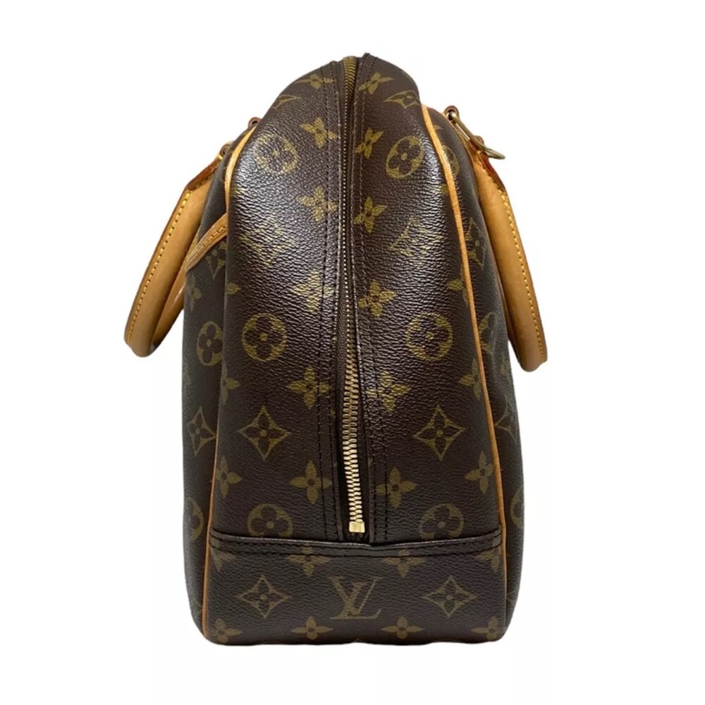 Louis Vuitton Monogram Deauville Canvas Brown and Tan Top-Handle Bag vintage - Picture 4 of 9